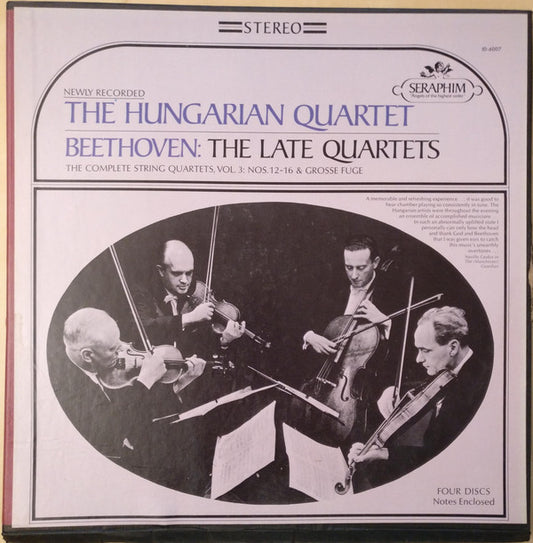 Beethoven*, The Hungarian Quartet : The Late Quartets (The Complete String Quartets, Vol. 3: Nos. 12-16 & Grosse Fuge) (4xLP + Box)
