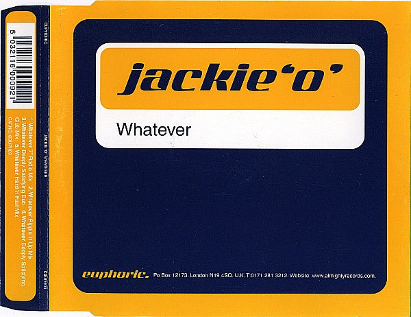 Jackie 'O' : Whatever (CD, Single)