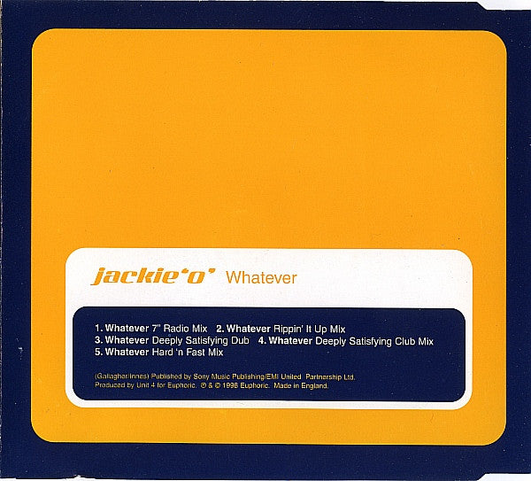 Jackie 'O' : Whatever (CD, Single)