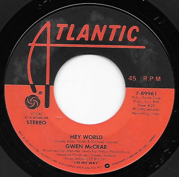 Gwen McCrae : I Need To Be With You (7", Single, SP)