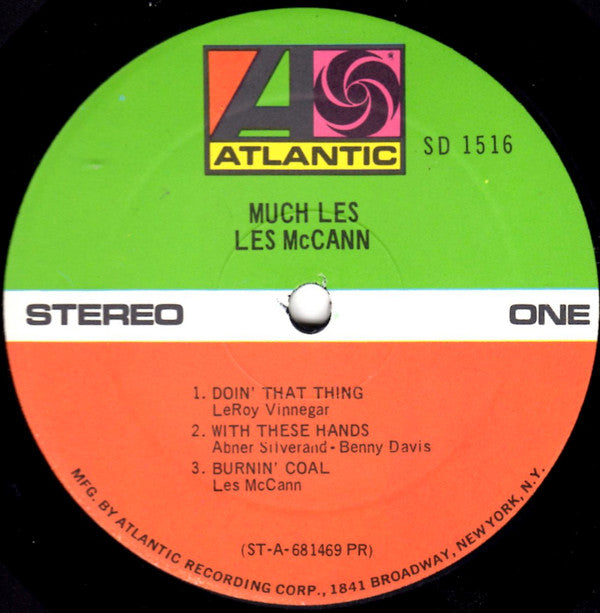 Les McCann : Much Les (LP, Album, PR)