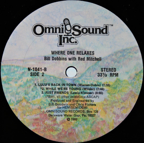 Bill Dobbins / Red Mitchell : Where One Relaxes (LP, Album, RE)