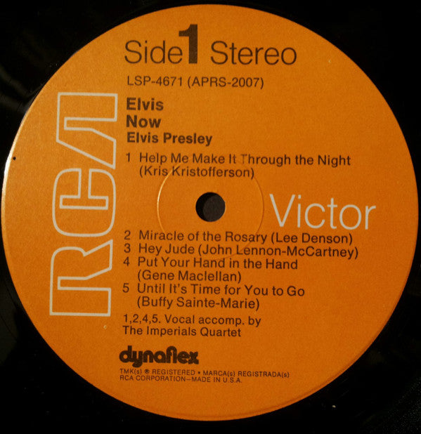 Elvis* : Elvis Now (LP, Album, Ind)