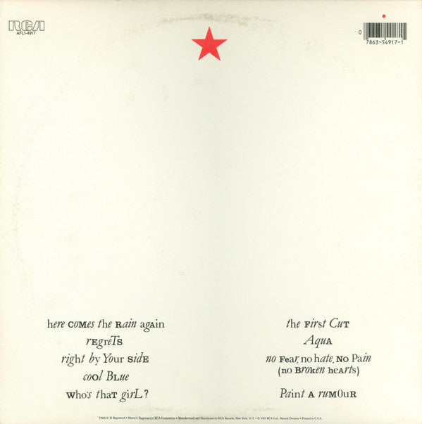 Eurythmics : Touch (LP, Album, Ind)