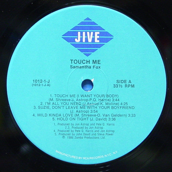 Samantha Fox : Touch Me (LP, Album, Ind)