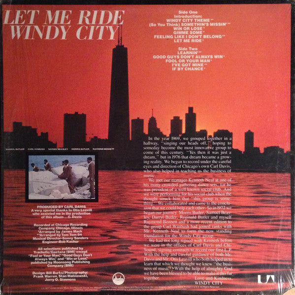 Windy City (2) : Let Me Ride (LP, Album, Ter)