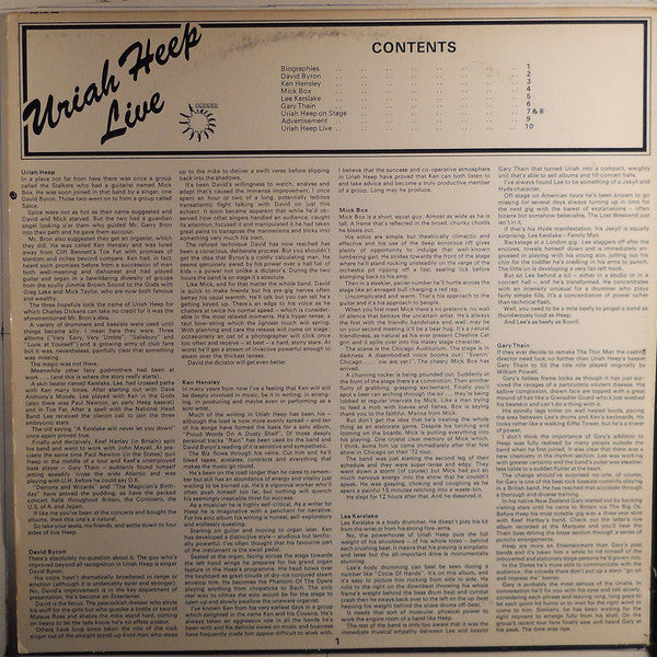 Uriah Heep : Uriah Heep Live (2xLP, Album, Pit)