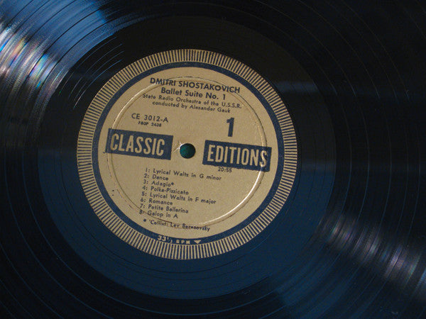 Dmitri Shostakovich : Shostakovich Ballet Suites 1 2 3 (LP, Mono)