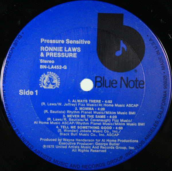 Ronnie Laws & Pressure (19) : Pressure Sensitive (LP, Album, Ter)