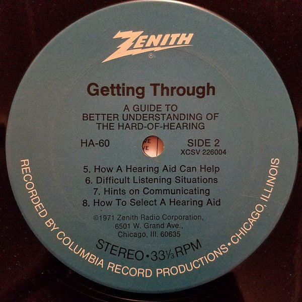 Unknown Artist : Getting Through: A Guide To Better Understanding The Hard Of Hearing (LP)