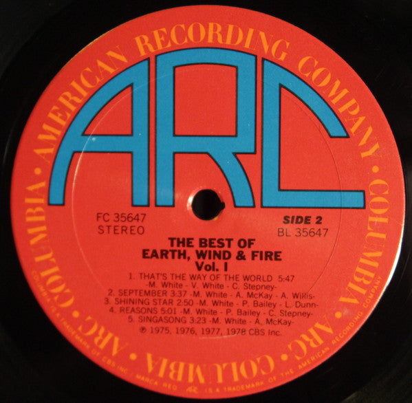 Earth, Wind & Fire : The Best Of Earth Wind & Fire Vol. I (LP, Comp, Pit)