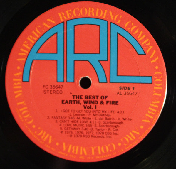Earth, Wind & Fire : The Best Of Earth Wind & Fire Vol. I (LP, Comp, Pit)