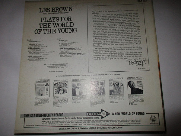Les Brown And His Band Of Renown : Plays For The World Of The Young (LP, Mono, Promo)
