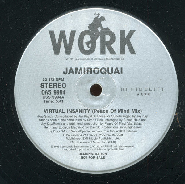 Jamiroquai : Virtual Insanity (12", Promo)
