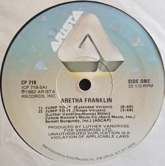 Aretha Franklin : Jump To It (12")