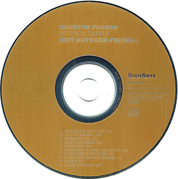 Houston Person With Ron Carter : Just Between Friends (CD, Album)
