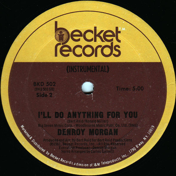 Denroy Morgan : I'll Do Anything For You (12", Single)