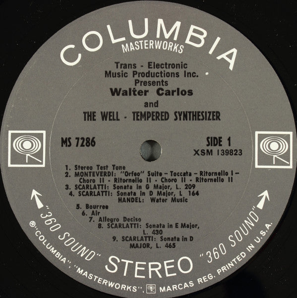 Walter Carlos : The Well-Tempered Synthesizer (LP, Album, Pit)