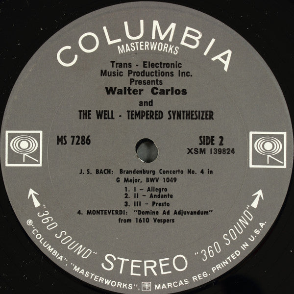 Walter Carlos : The Well-Tempered Synthesizer (LP, Album, Pit)