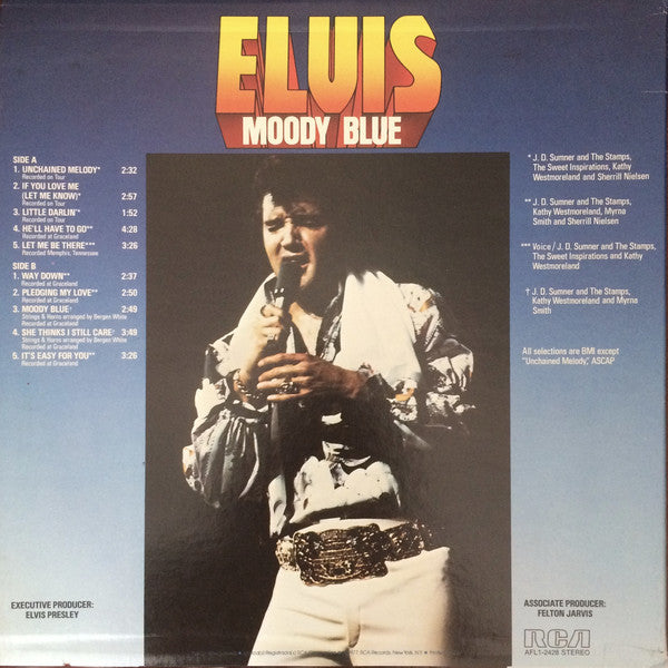 Elvis* : Moody Blue (LP, Album, Blu)