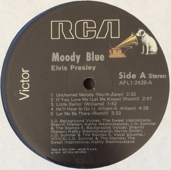 Elvis* : Moody Blue (LP, Album, Blu)