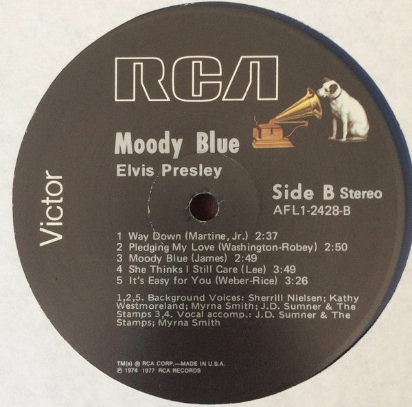 Elvis* : Moody Blue (LP, Album, Blu)