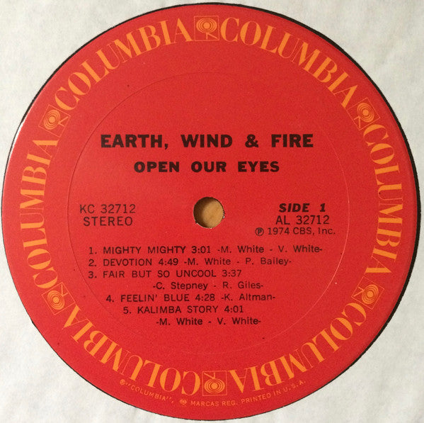 Earth, Wind & Fire : Open Our Eyes (LP, Album, Pit)