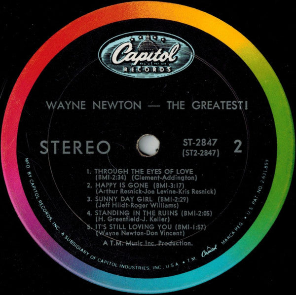 Wayne Newton : The Greatest! (LP, Album, Pit)