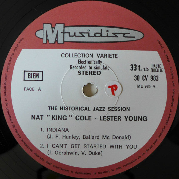 Nat King Cole - Lester Young Quintet : The Historical Jazz Session (LP, RE)