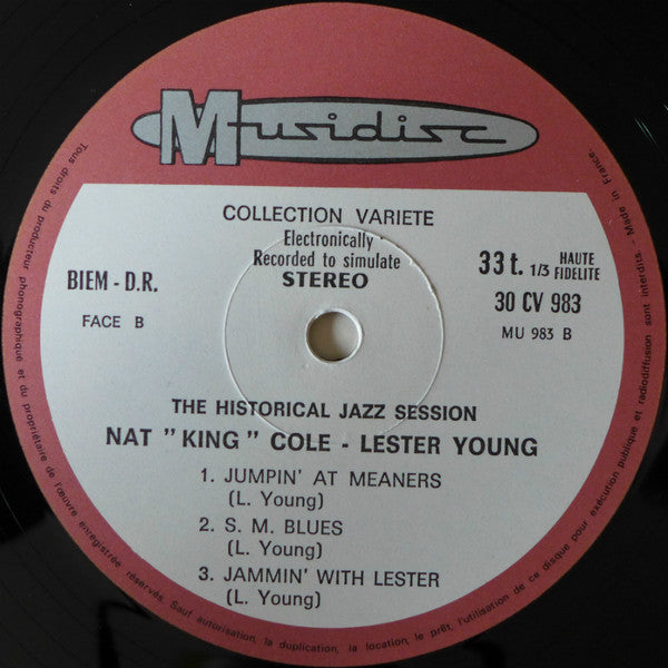 Nat King Cole - Lester Young Quintet : The Historical Jazz Session (LP, RE)