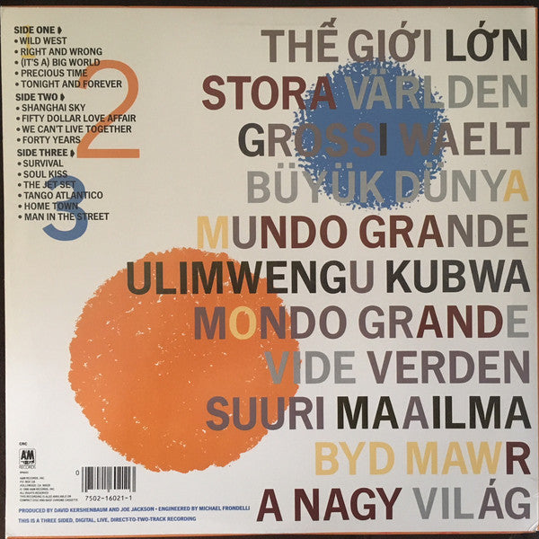 Joe Jackson : Big World (LP, Album, Club + LP, S/Sided, Club)