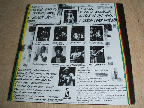 Burning Spear : Live (LP, Album, RE)