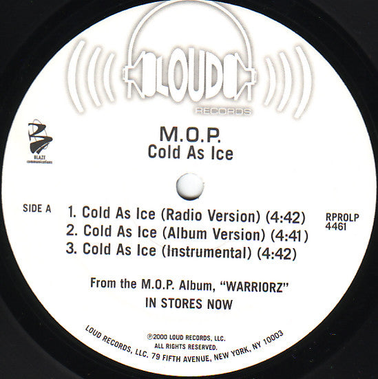 M.O.P. : Cold As Ice / Ante Up Remix  (12", Promo)