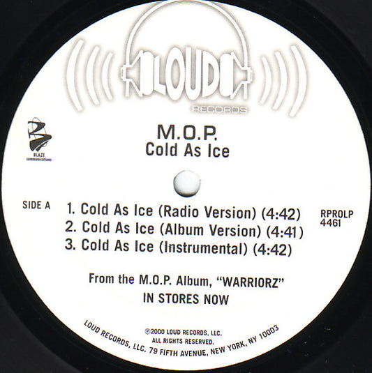 M.O.P. : Cold As Ice / Ante Up Remix  (12", Promo)