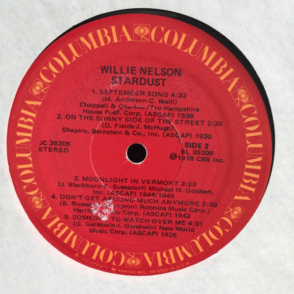 Willie Nelson : Stardust (LP, Album)