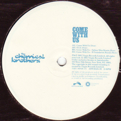 The Chemical Brothers : Come With Us (12")