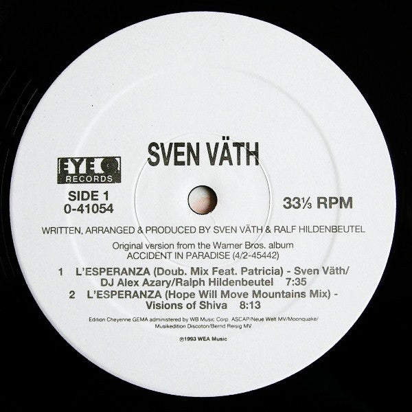 Sven Väth : L'Esperanza (12")