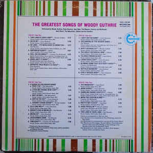 Various : The Greatest Songs Of Woody Guthrie (2xLP, Comp)