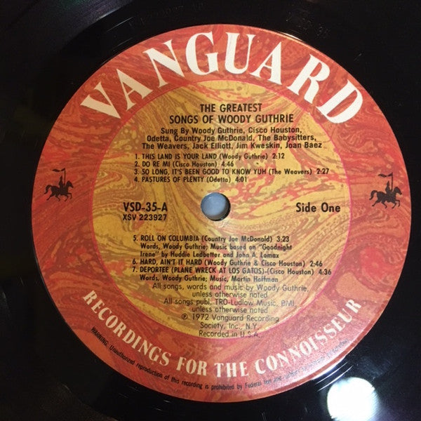 Various : The Greatest Songs Of Woody Guthrie (2xLP, Comp)