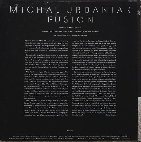 Michał Urbaniak : Fusion (LP, Album)