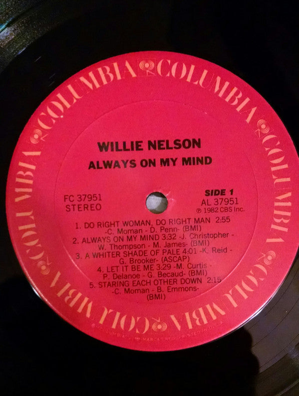 Willie Nelson : Always On My Mind (LP, Album, Car)