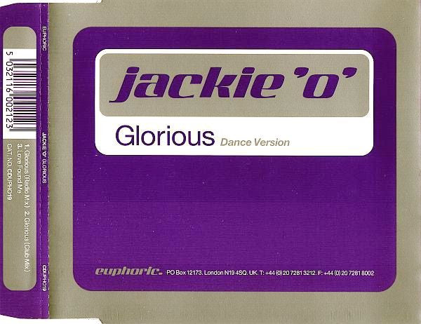 Jackie 'O' : Glorious (Dance Version) (CD, Single)