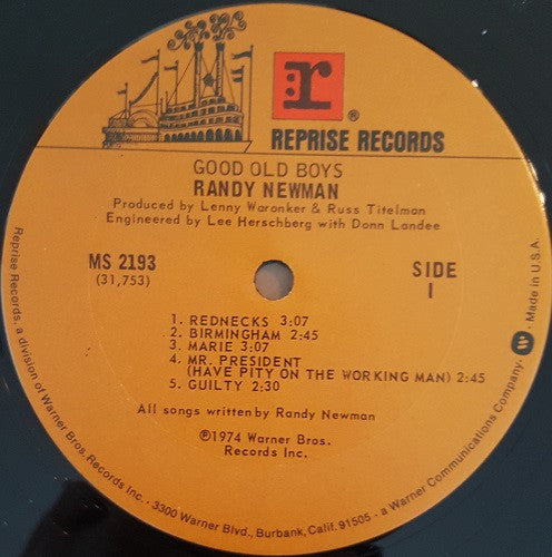 Randy Newman : Good Old Boys (LP, Album, RP, Ter)