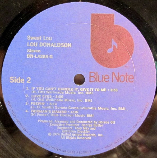 Lou Donaldson : Sweet Lou (LP, Album)