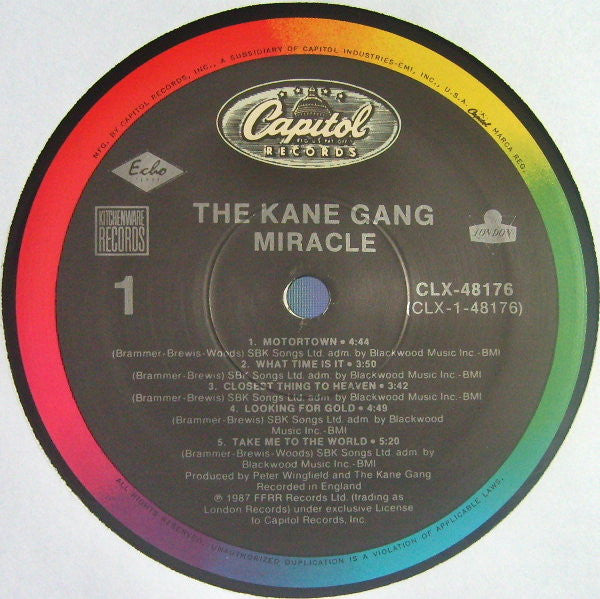 The Kane Gang : Miracle (LP, Album)