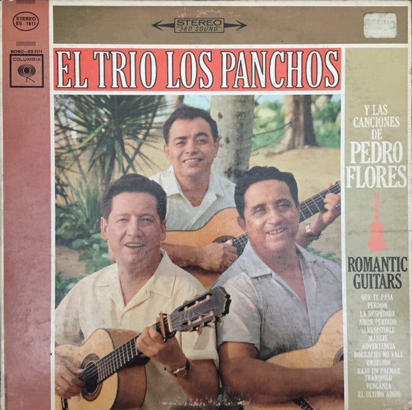 El Trio Los Panchos* : Romantic Guitars - El Trío Los Panchos Y Las Canciones De Pedro Flores (LP, Album)