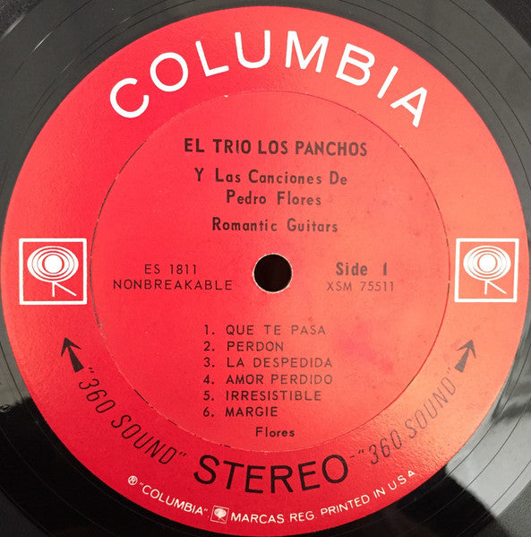 El Trio Los Panchos* : Romantic Guitars - El Trío Los Panchos Y Las Canciones De Pedro Flores (LP, Album)