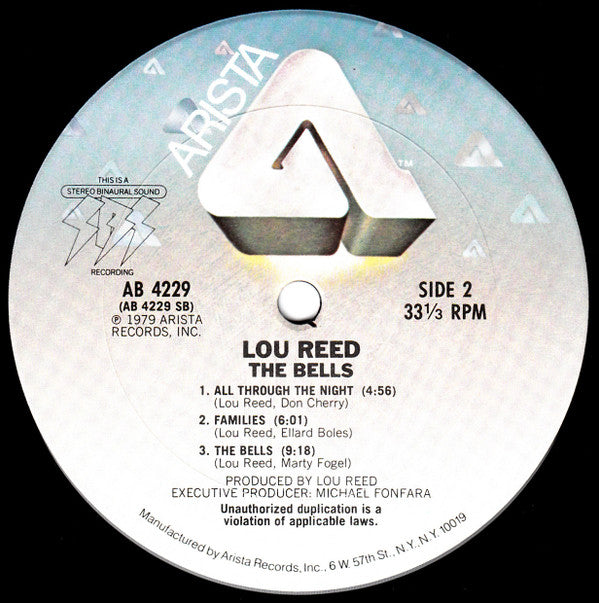 Lou Reed : The Bells (LP, Album, Pit)
