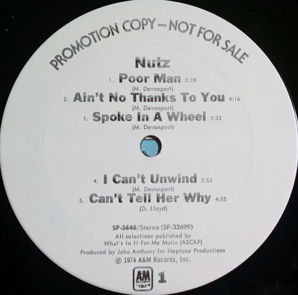 Nutz : Nutz (LP, Album, Promo, Ter)