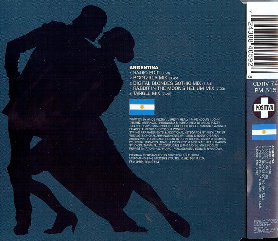 Jeremy Healy & Amos : Argentina (CD, Single, Ude)